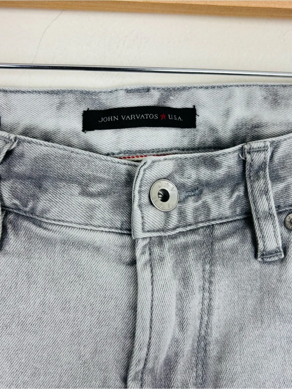 John Varvatos U.S.A. BOWD Slim Fit Gray  Wash Stretch Jeans Men's 29